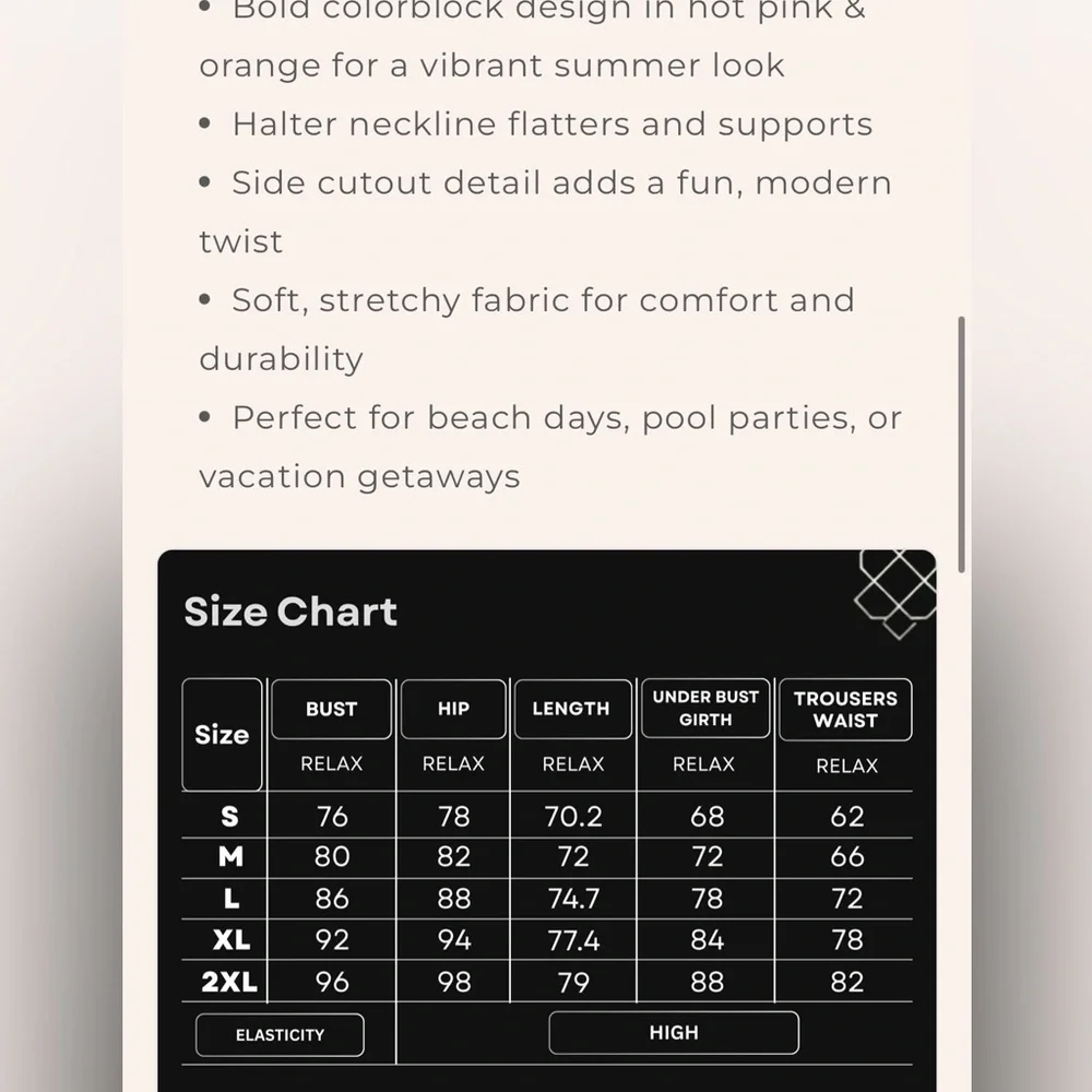 DAVI & DANI Hot Pink and Orange Cutout One-Piece Swimsuit Plus 1XL NWOT - Picture 7 of 7